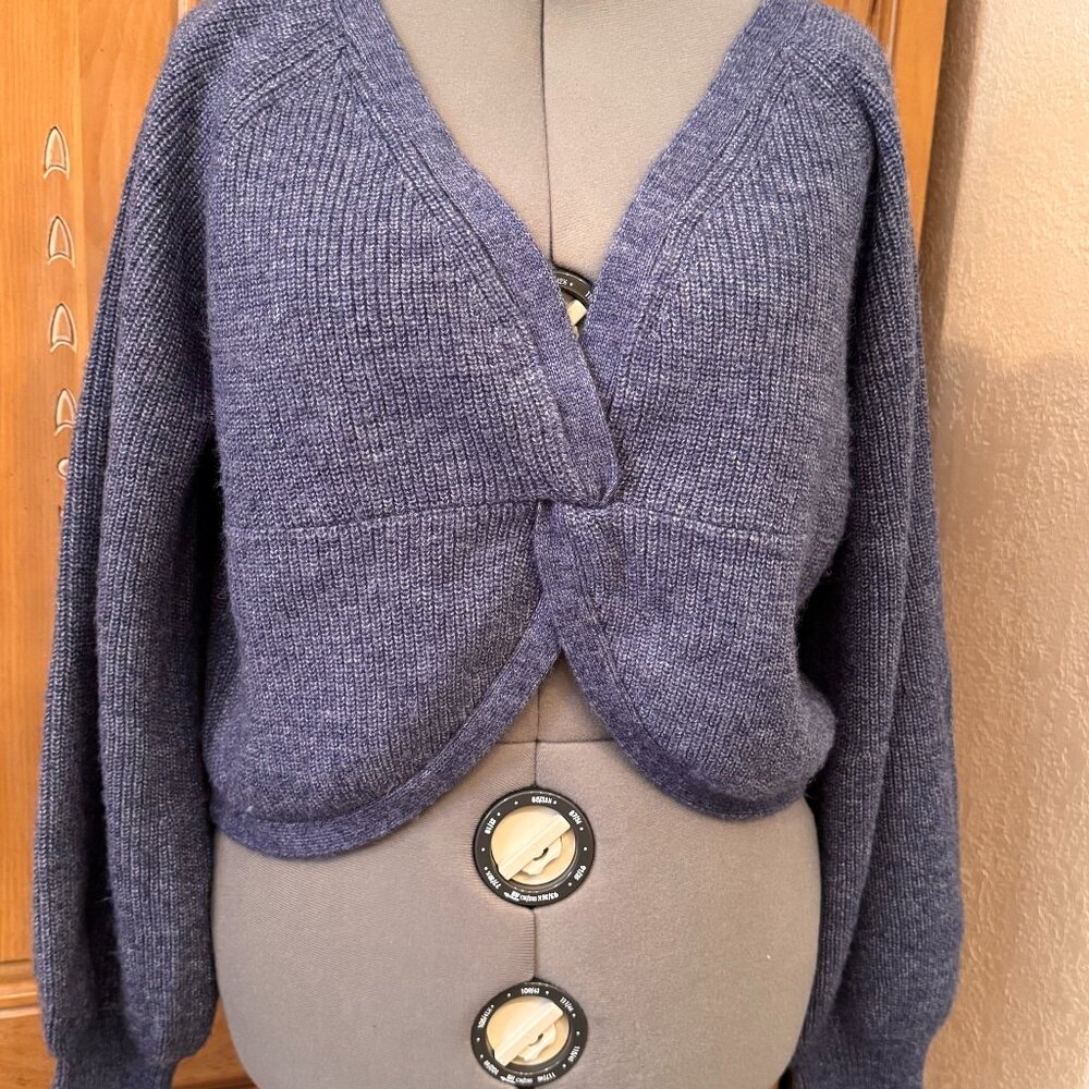 Gianni Bini size XL blue crop sweater